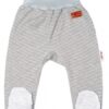 Baby Nellys Kojenecké polodupačky Monkey – proužky/sv. šedý melírek