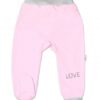 Baby Nellys Kojenecké polodupačky, růžové – Love, vel. 62