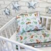 Baby Nellys 2-dílná sada do postýlky Velvet šedý, srnky