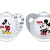 NUK Symetrický dudlík – Mickey, šedá/bílá, 0-6m +