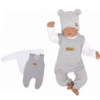 Z&Z 2-dílná soupravička body + láclové kalhoty – šedá