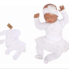 Z&Z 3-dílná soupravička body, polodupačky a čelenka – bílá, vel. 62