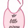 Nepromokavý bryndáček Baby Nellys velký Little princess, 24 x 23 cm – růžová