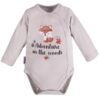 EEVI Kojenecké body dl. rukáv, zapínání bokem Adventure – Liška, béžové