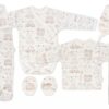 Mamatti Novorozenecká sada do porodnice, smetanová – Autíčka