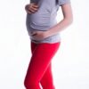 Be MaaMaa Těhotenské barevné legíny 3/4 délky – červená, K19