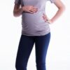 Be MaaMaa Těhotenské barevné legíny 3/4 délky – granát, vel. XXL, K19