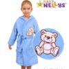 Baby Nellys Dětský župan – Medvídek Teddy Bear, 98/104 – sv. modrý