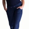 Be MaaMaa Těhotenské kalhoty s láclem – tmavý jeans
