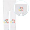 Bavlněné punčocháče Baby Nellys ® – I love Mom, I love Dad – bílé