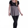 Be MaaMaa Těhotenské, kojící triko/tunika kr. rukáv – černé, vel. L/XL