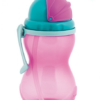 Canpol babies Sportovní láhev se slámkou 370 ml – růžová