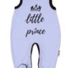 Baby Nellys Kojenecké bavlněné dupačky, Little Prince – modré, vel. 62