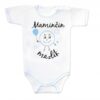 Body krátký rukáv s vtipným textem Baby Nellys, Maminčin mazlík, vel. 86