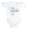 Body kr. rukáv s vtip. textem Baby Nellys, Já jsem TEN DŮVOD našeho zpoždění,vel. 74, kluk