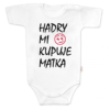 Body krátký rukáv Hadry mi kupuje matka, Baby Nellys, bílé, vel. 62