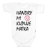 Body krátký rukáv Handry mi kupuje matka, Baby Nellys, bílé, vel. 86