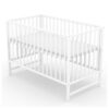 Postýlka pro miminko Nature 120x60cm se spouštěcím bokem – bílá
